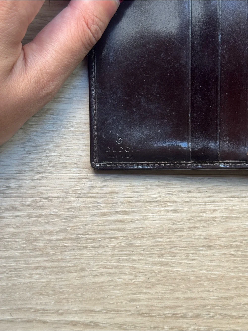 Gucci Brown & Dark Brown GG Canvas Card Holder